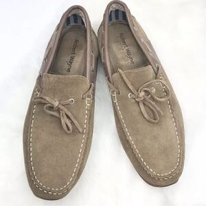Robert Wayne Tan Suede Leather Tie Toe Loafer Moccasins